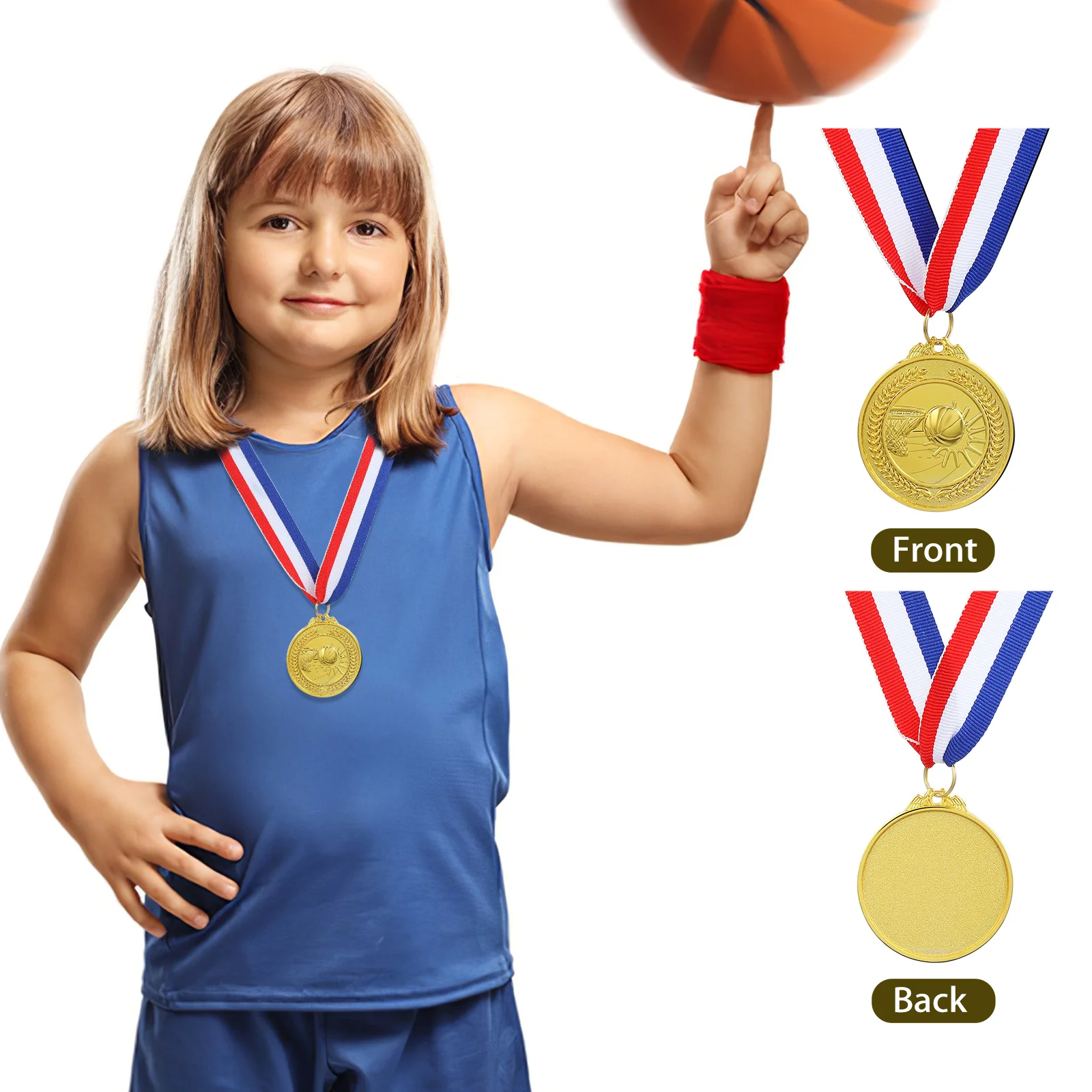 

12 шт. золотые баскетбольные медали из цинкового сплава, спортивные награды, командные призы, игровые награды, сувениры для игроков, памятный победитель металла