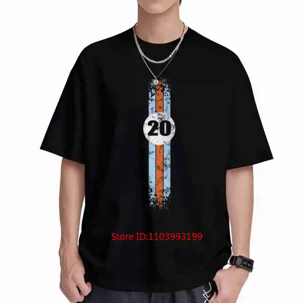 Vintage Livery Car Racing Motorsport Short Sleeve Tee 100% Cotton T-Shirt