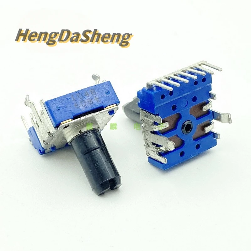 5Pcs/Lot RK14 Type B100K Vertical Single Row 7 Pin Power Amplifier Mixer Volume Balance Potentiometer