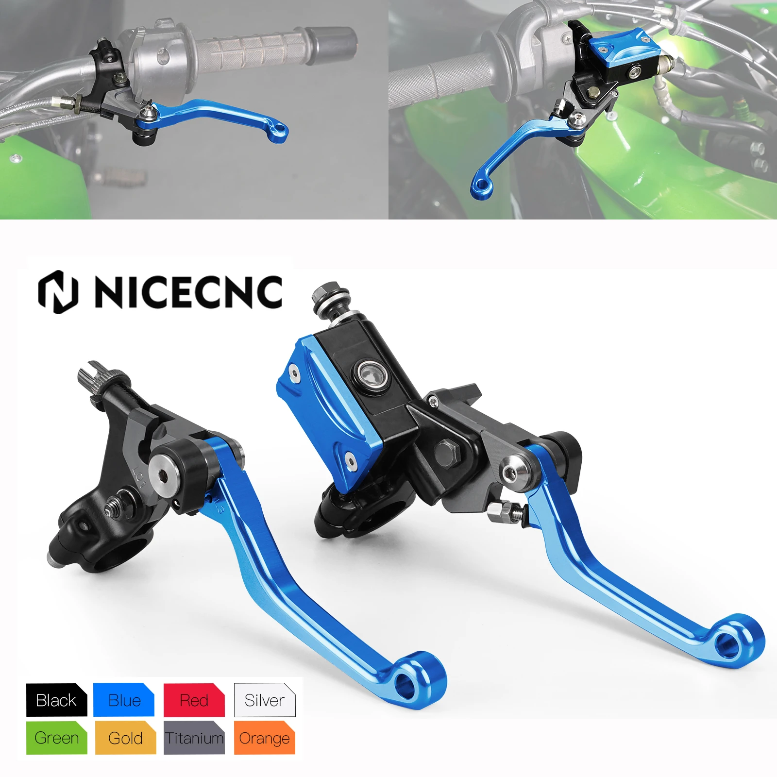 

NICECNC For Yamaha TTR 250 600 YZ 85 125 250 250F 450F SEROW 225 250 22mm 7/8"Hydraulic Brake & Cable Clutch Lever Set Assembly