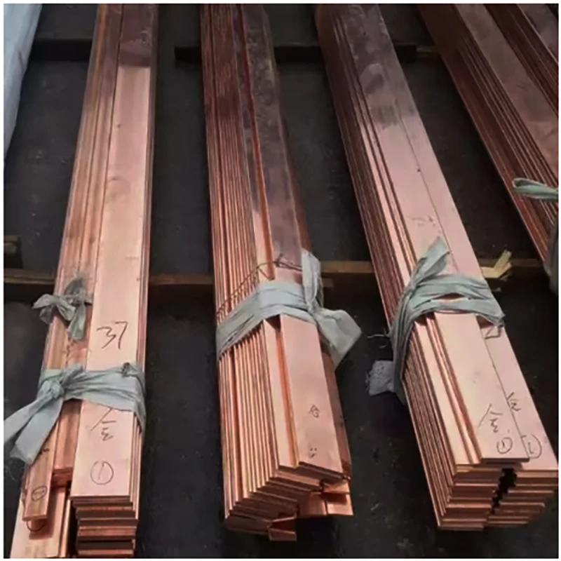 100-500 مم T2 بسبار نحاسي بسمك 0.5-60 مم، شريط أرضي مطلي بالقصدير، شريط نحاسي مسطح عالي التوصيل للكهرباء، قابل للتخصيص #6