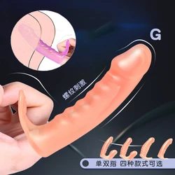 Eroic Dildo Finger Sleeves Penis Clitoris Massager G Spot Vagina Stimulation Sex Toys For Women Couples Orgasm Masturbator Shop