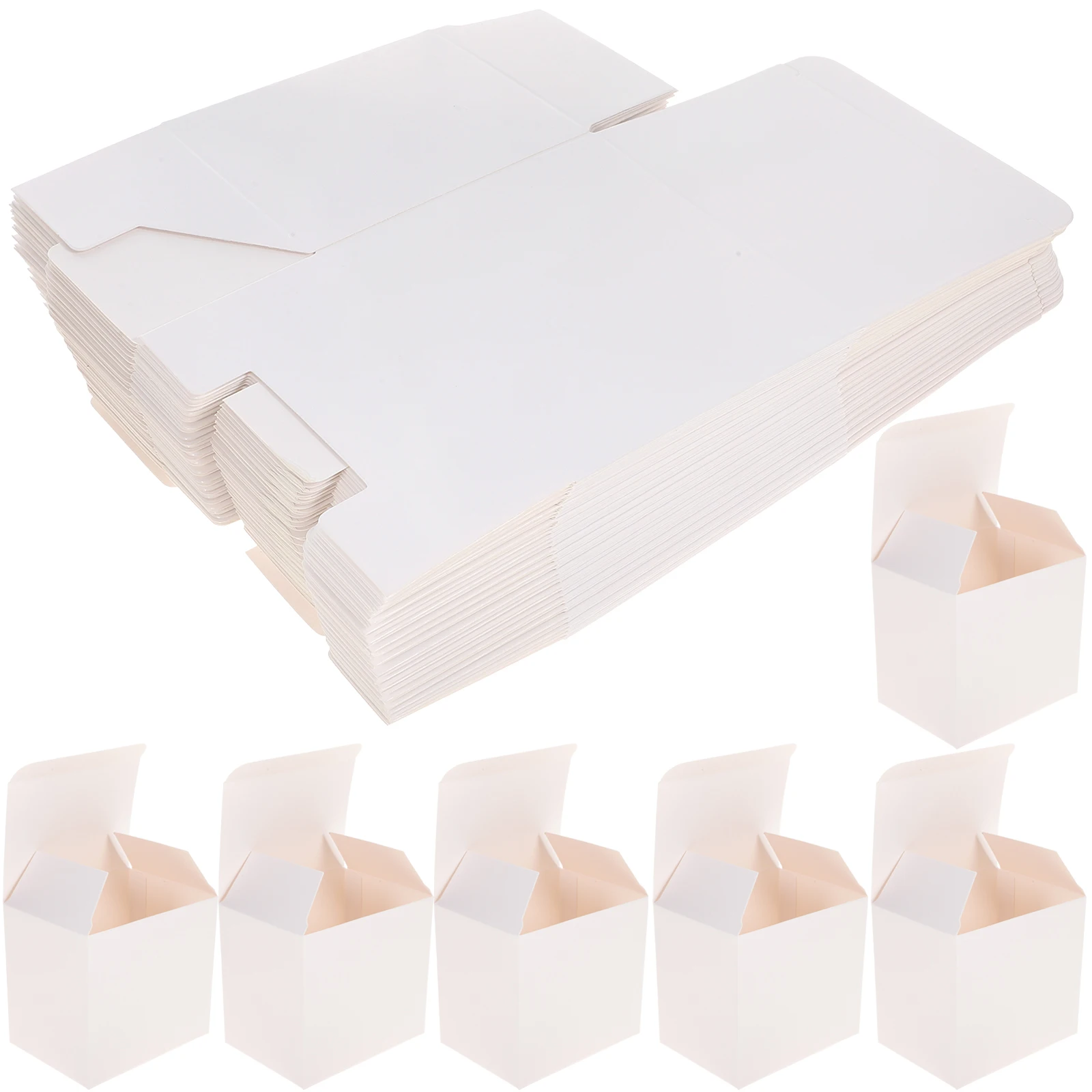 

40 Pcs White Paper Boxes 5x5x5 Shipping Gift Holder C y Packaging Treat Bags Lightweight Strong Perfect For Soap Cosmetics