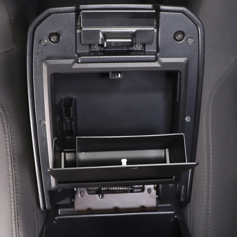 Per Toyota Tacoma Pickup 16-22 Car Central Control bracciolo Box scatola di immagazzinaggio nascosta scatola di immagazzinaggio Privacy ABS nero