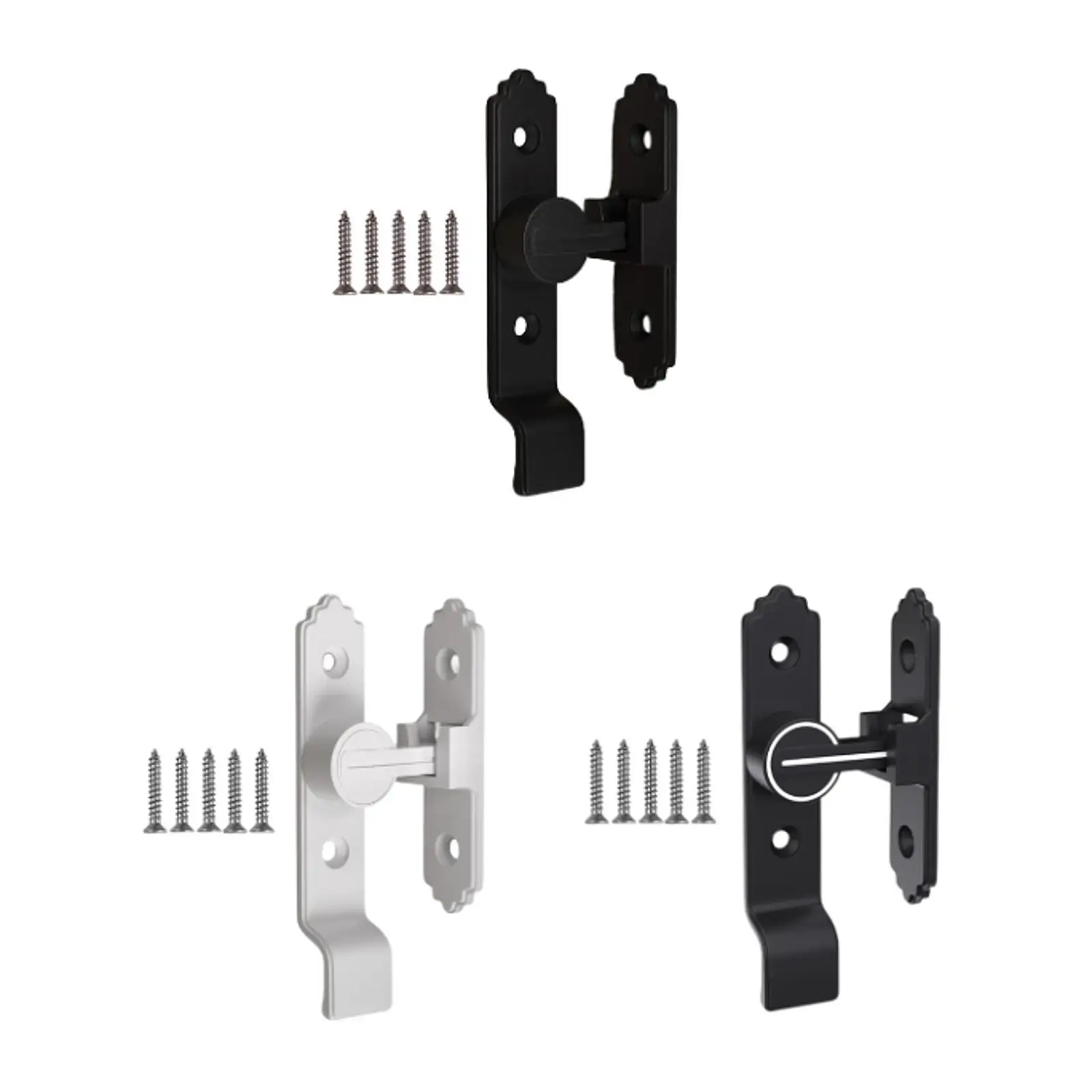 Barn Door Lock Latch Barn Sliding Door Lock 90° Installation Zinc Alloy Flip Gate Latch Wardrobe Door Lock for Home Security