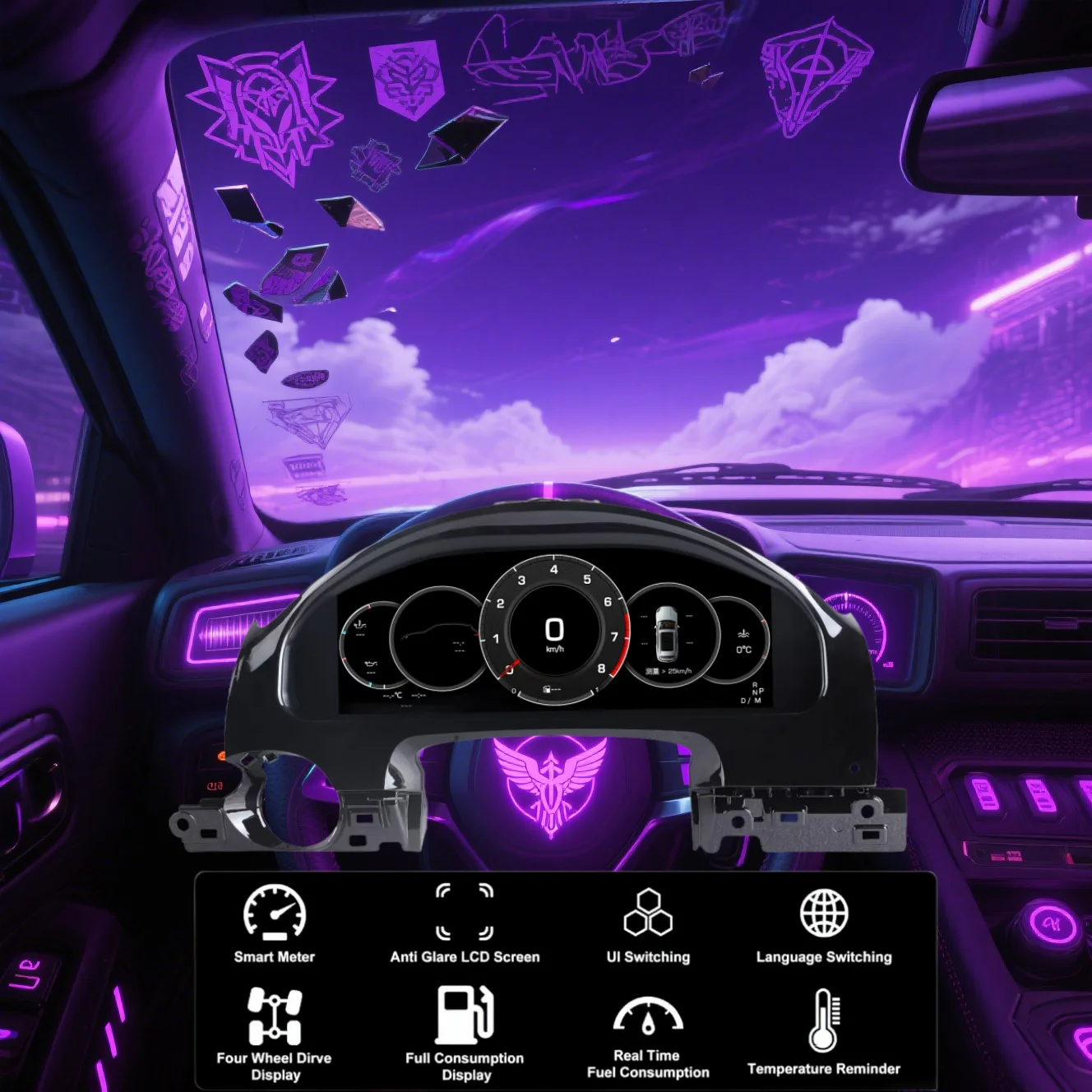 

12,3-дюймовый цифровой комплект приборов для Porsche Cayenne 2011 2012 2013 2014-2017, автомобильный ЖК-дисплей приборной панели, виртуальный спидометр кабины