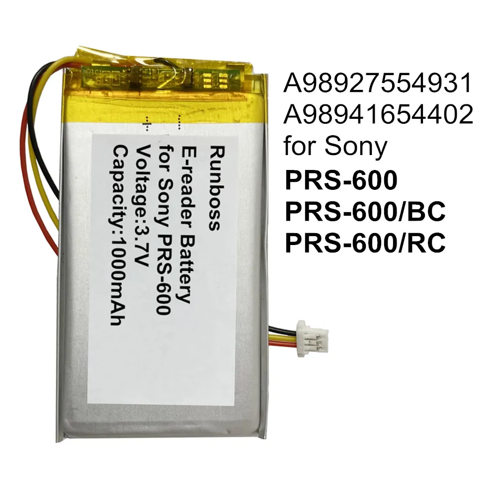 3.7V 1000mAh E-book, E-reader Battery A98927554931, A98941654402 for Sony PRS-600, PRS-600/BC, PRS-600/RC,PRS-700 ,PRS-700BC
