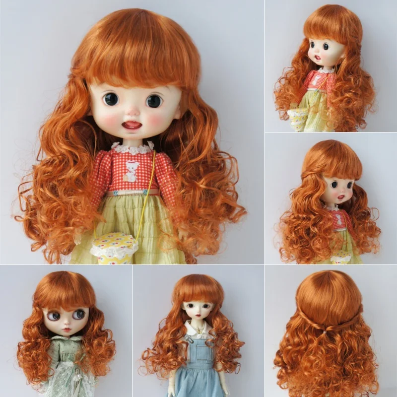 Doll Hair Only  JD815 1/6 1/4 1/3 SD DOD QBaby Blythes Long Messy Wave with Back Half Tied  Princess Synthetic Mohair BJD Wigs