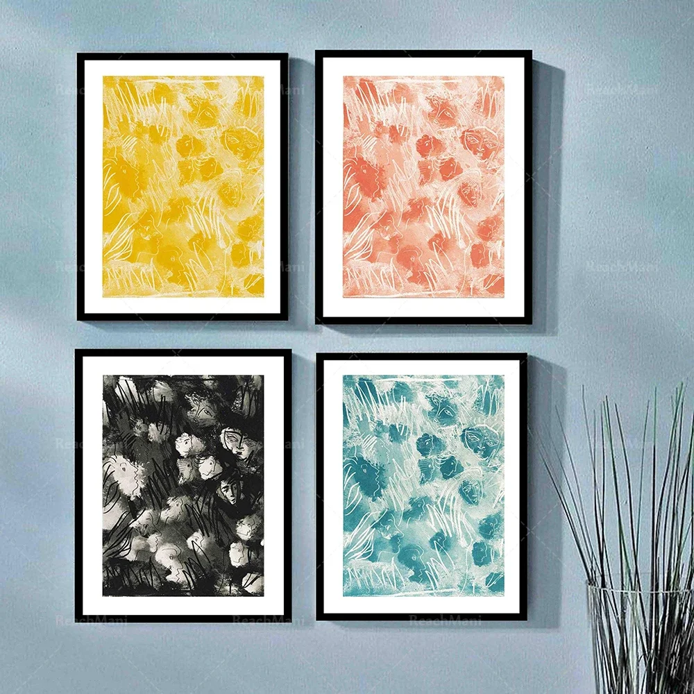 Pablo Picasso prints, various faces, mid-century modern art prints, Pablo Picasso exhibition art posters decor gifts