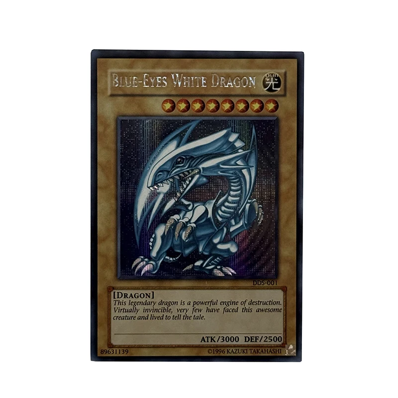 Yu-Gi-Oh! Collection DIY Proxy Cards Secret Rare DDS-001 Blue-Eyes White Dragon DDS-2 Dark Magician Non-Original Gift Card TCG