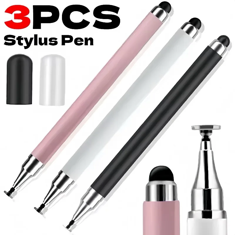 3-1PCS Universal Stylus Pen 2 IN 1 High Sensitivity Tablet Mobile Phone Drawing Touch Pens for Samsung Iphone Capacitive Stylus