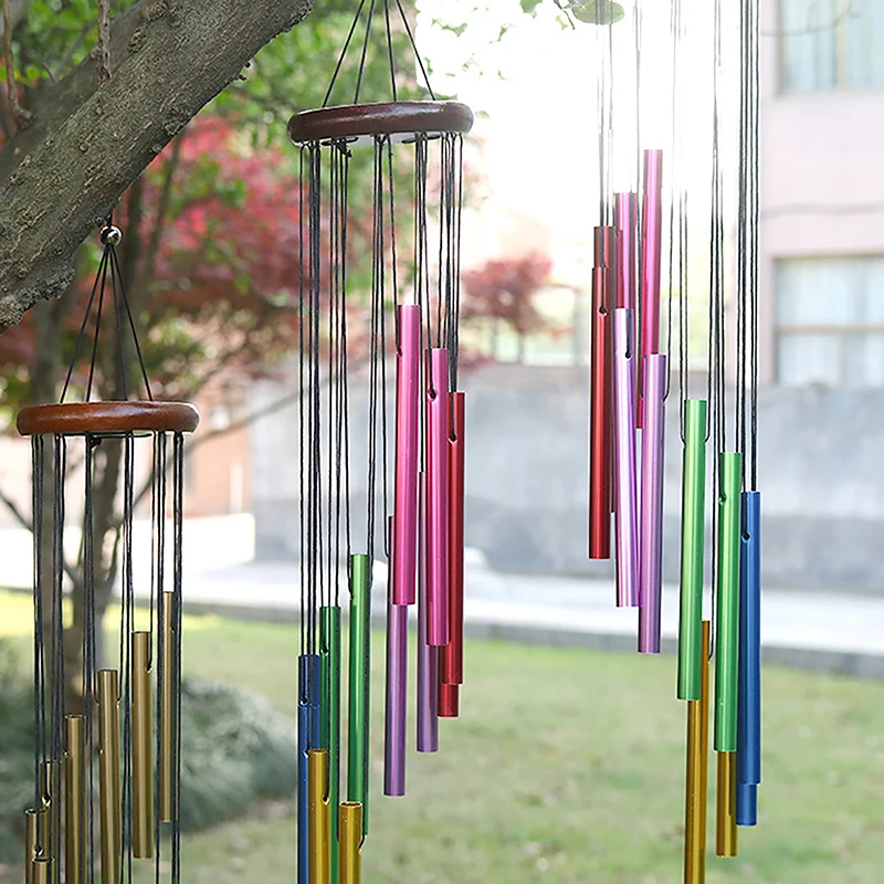 12 Tubes Wind Chimes Pendant Aluminum Tube Metal Pipe Wind Chimes Bells Balcony Outdoor Yard Garden Home Decoration