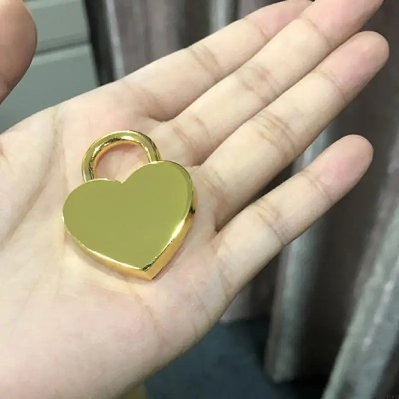 Canillas Vintage Mini Heart E06B con deseos metal llave Decoración caja joyería con cerradura