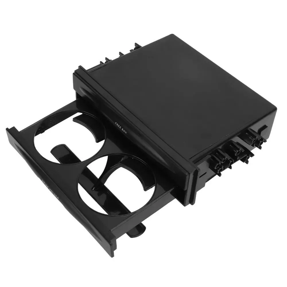 Universal 2 in 1 Car Drinks Mounts Pocket Kit Black Car Holders 2 Layer ABS Storage Box Collecting Items