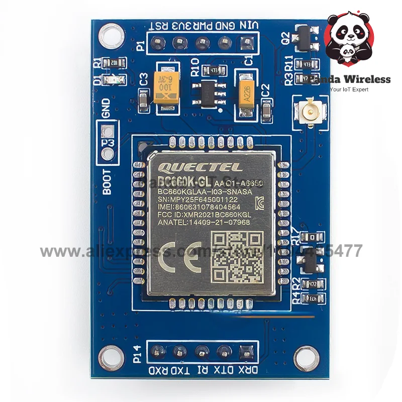 

Плата разработки модуля Quectel BC660K-GL LTE CatNB2, совместимая с Quectel GSM/GPRS M66 и NB-IoT BC66 BC65 и BC68-GV