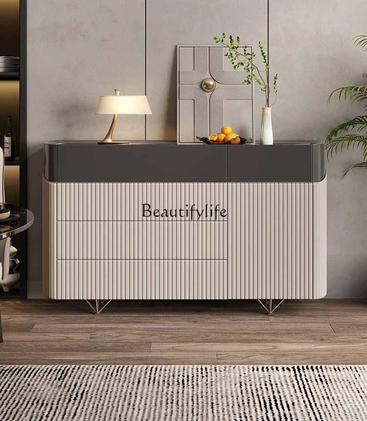 

FG11-*Italian minimalist rock slab storage cabinet light luxury high-end porch storage cabinet