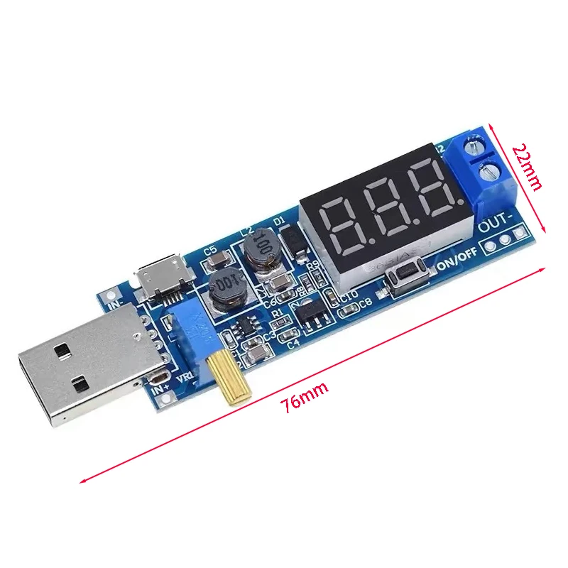 DC-DC 5V to 3.5V / 12V USB Step UP / Down Power Supply Module Adjustable Boost Buck Converter Out DC 1.2V-24V