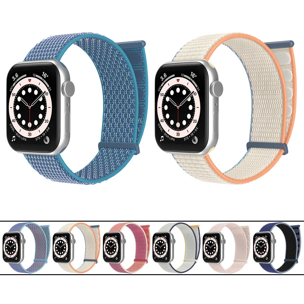 ナイロンループバンド Apple Watch ストラップ 49 ミリメートル 45 ミリメートル 41 ミリメートル 44 ミリメートル 40 ミリメートル 42 ミリメートル 38 ミリメートルスポーツブレスレット iWatch ウルトラ 2 シリーズ 3 4 5 SE 6 7 8 9