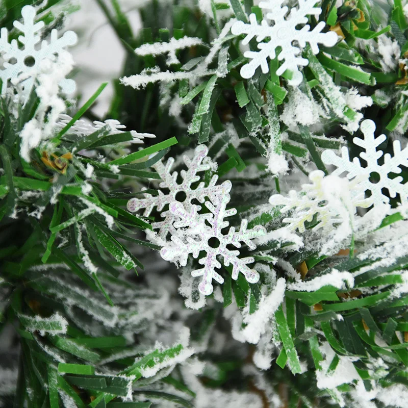 1/2bags Artificial Christmas Snowflakes Confetti Xmas Tree Ornaments White Snowflake Decoration For Home New Year Gift DIY Craft