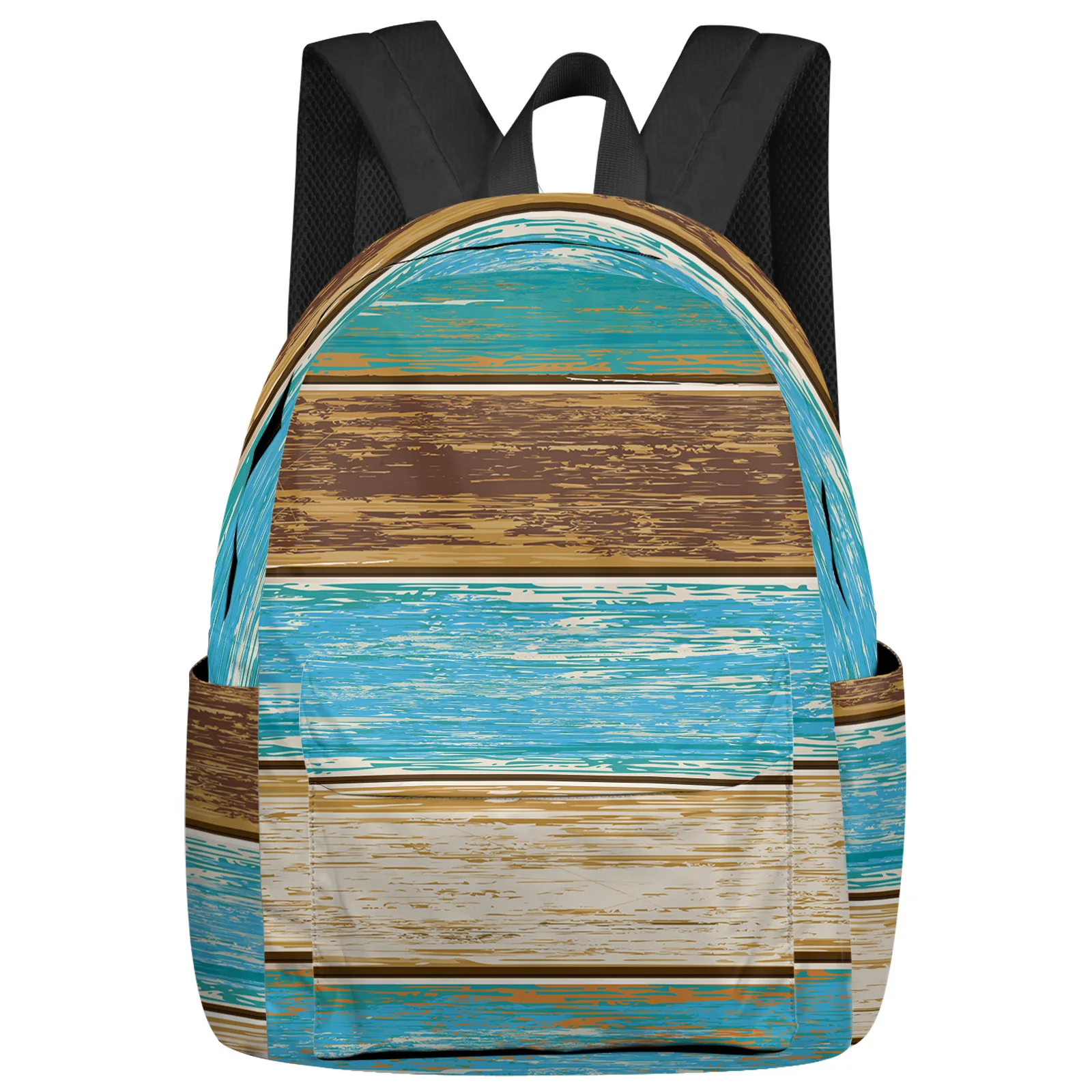 

Retro Farmhouse Gradient Wood Grain Women Man Backpacks Waterproof School Backpack For Student Boys Girls Laptop Bags Mochilas