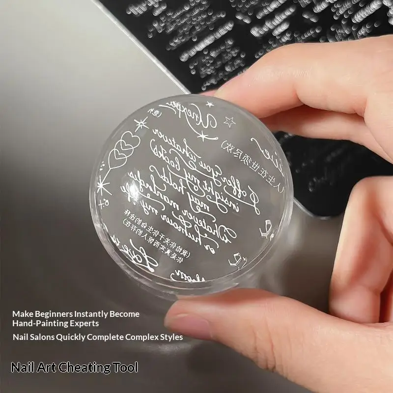 Hochpräzise Nagelstempelplatten mit englischem Alphabet aus Edelstahl, langlebige Maniküre-Werkzeuge für Nagelkunst-Enthusiasten – Detail 4