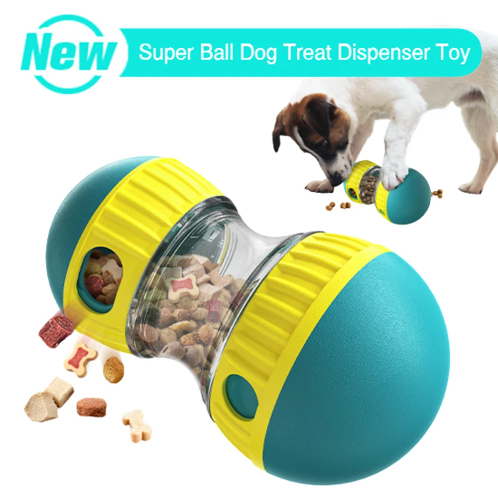 

Dog Rolling Ball Dispenser Slow Feeder Interactive Toys Chew Toy for Small Medium Large Dogs to increasing IQ and Traning