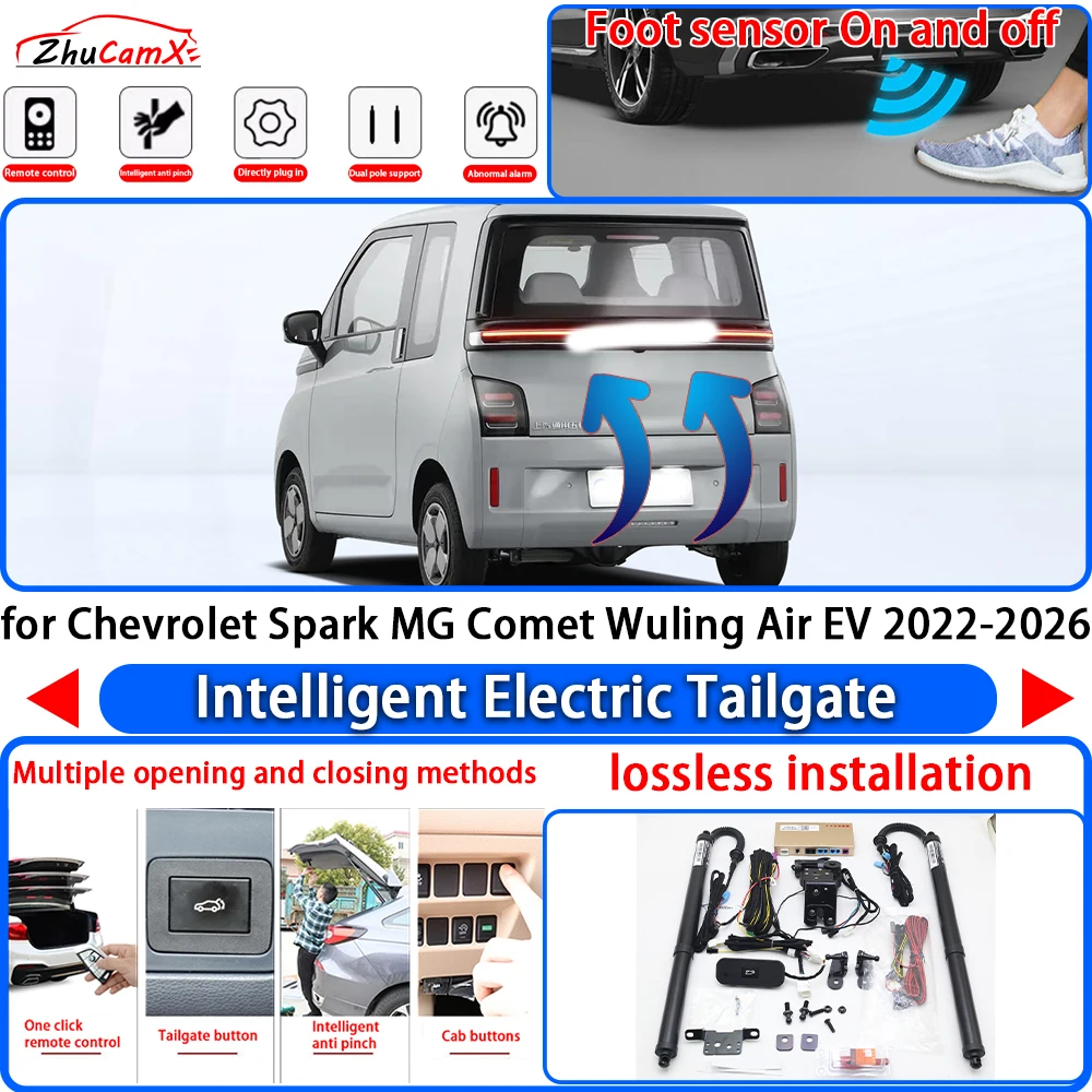 ZhuCamX for Chevrolet Spark MG Comet Wuling Air EV 2022-2026 Power Liftgate Trunk Electric Suction Tailgate Tail Gate Lift Strut