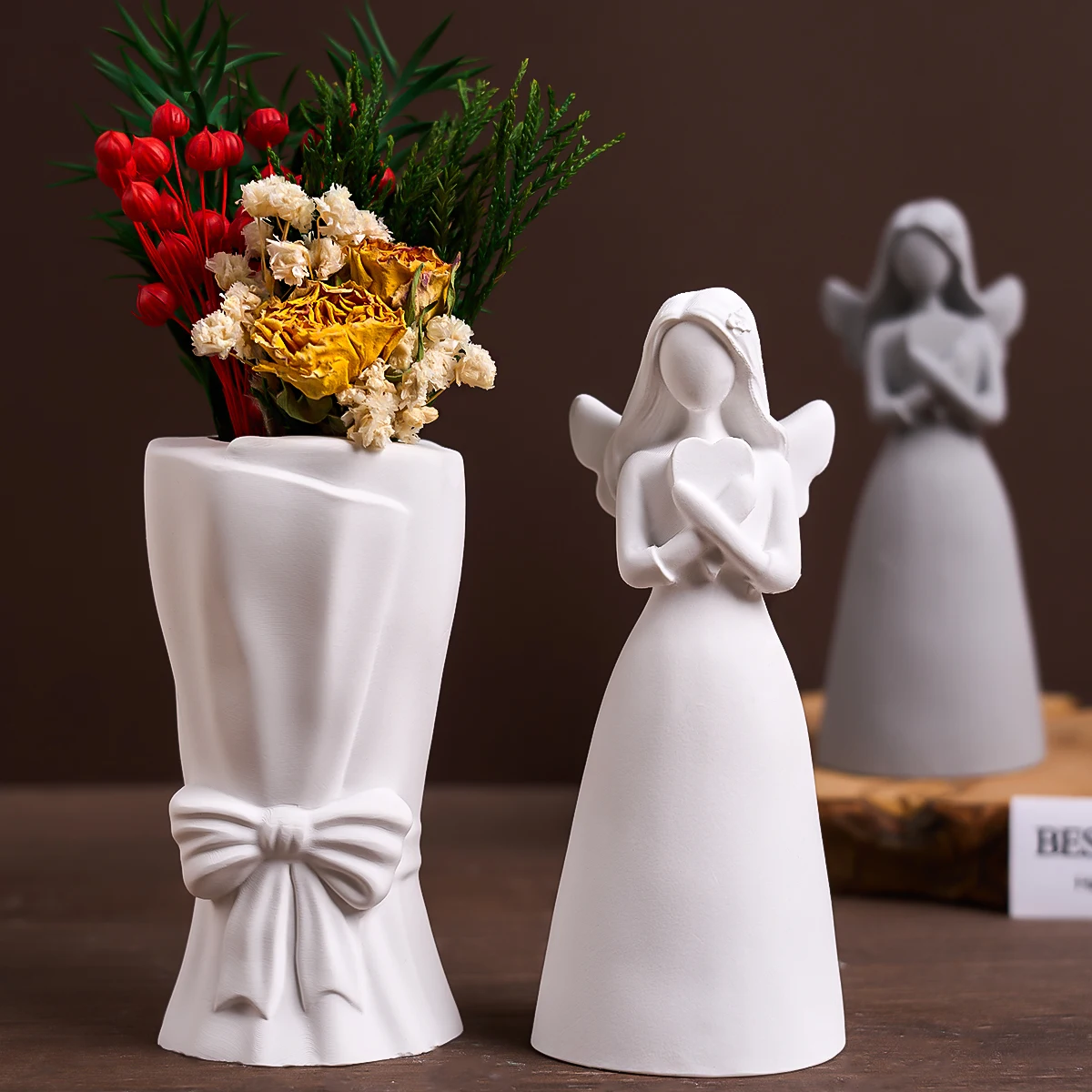 

3D силиконовая форма «Благословенная ангел любви», подсвечник ручной работы, ваза, форма для литья из гипсовой смолы, сделай сам, домашний декор, пасхальные подарки для рукоделия