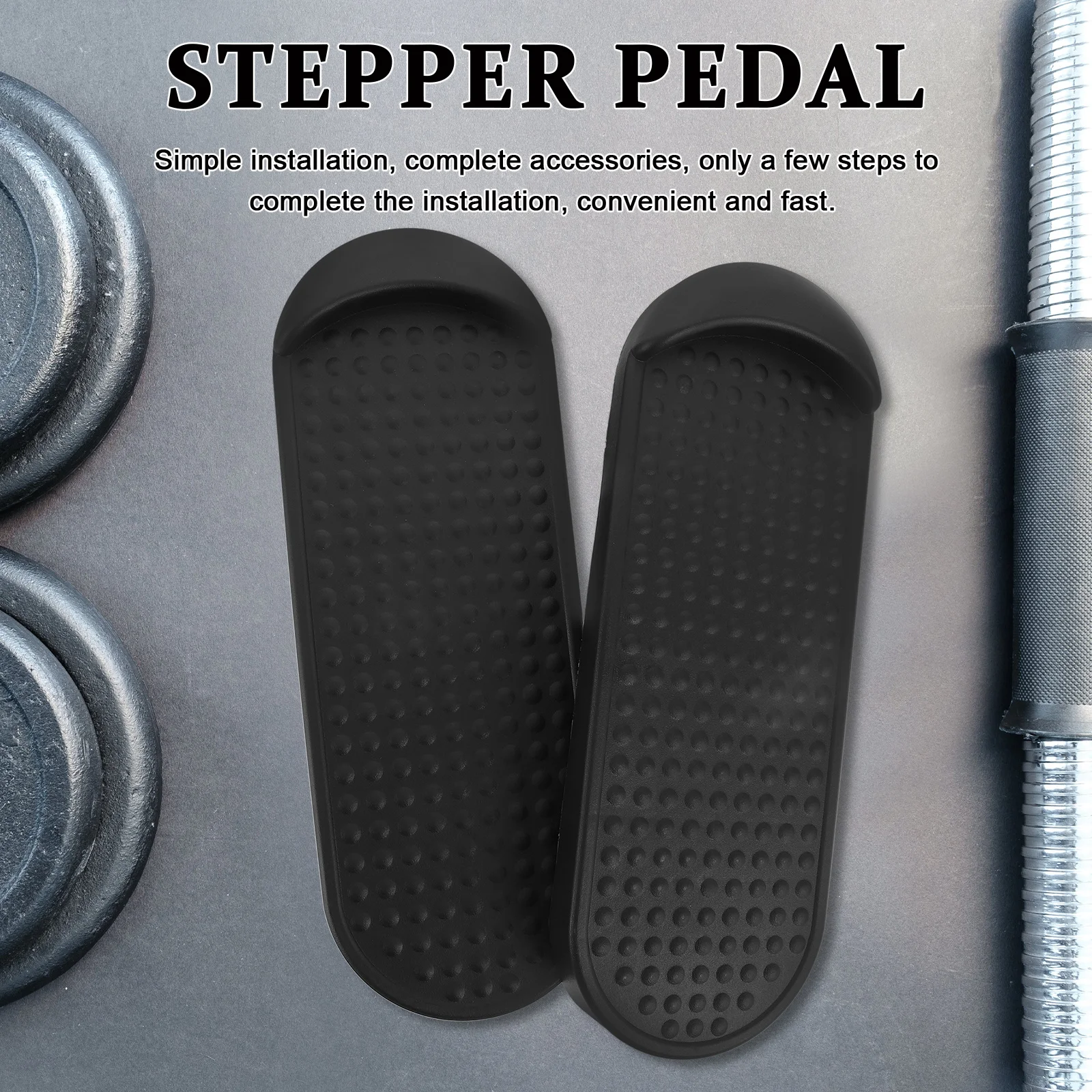 แป้นเหยียบสำหรับเครื่องออกกำลังกาย 1 คู่ ใช้แทนแท่นเหยียบสำหรับเครื่องอีลิปติคอล ทนทาน เหมาะสำหรับการออกกำลังกาย