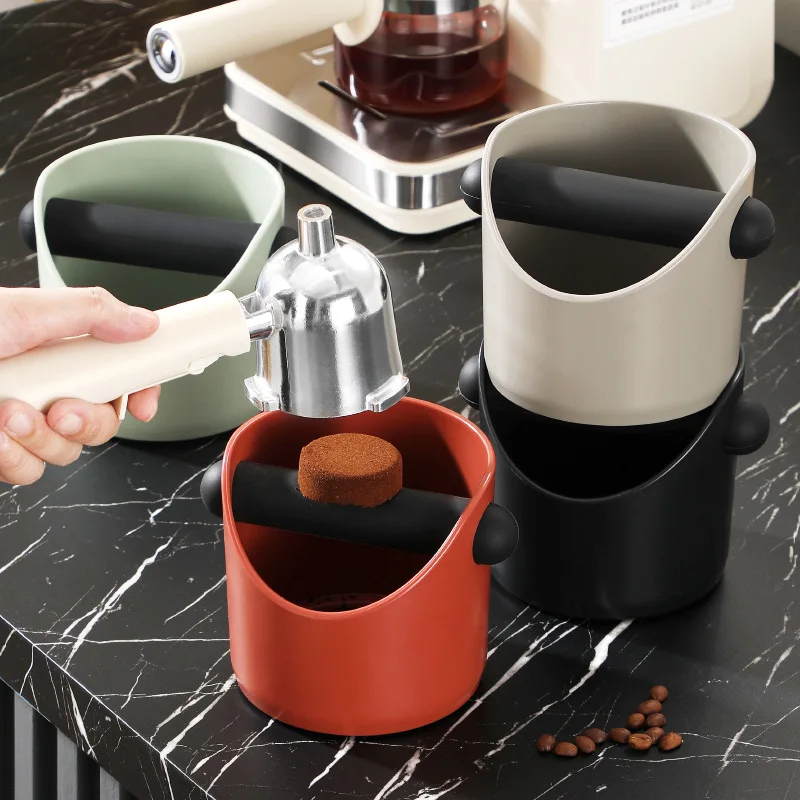 Espresso Knock Box - Barista Coffee Grounds Container with Anti-Slip Base, Dump Bin for Coffee Residue, Barista Accessories
