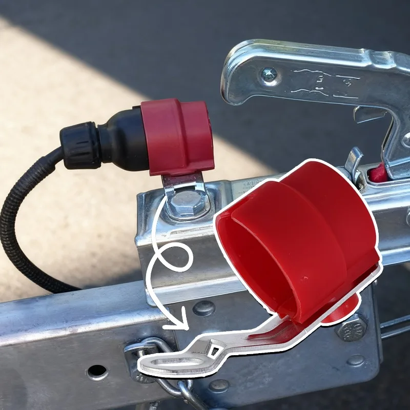 

Trailer Plug Holder Universal Weatherproof Protective Rigid Accessory for 7 To 13P Trailer Dirt Protection Plug Adapter