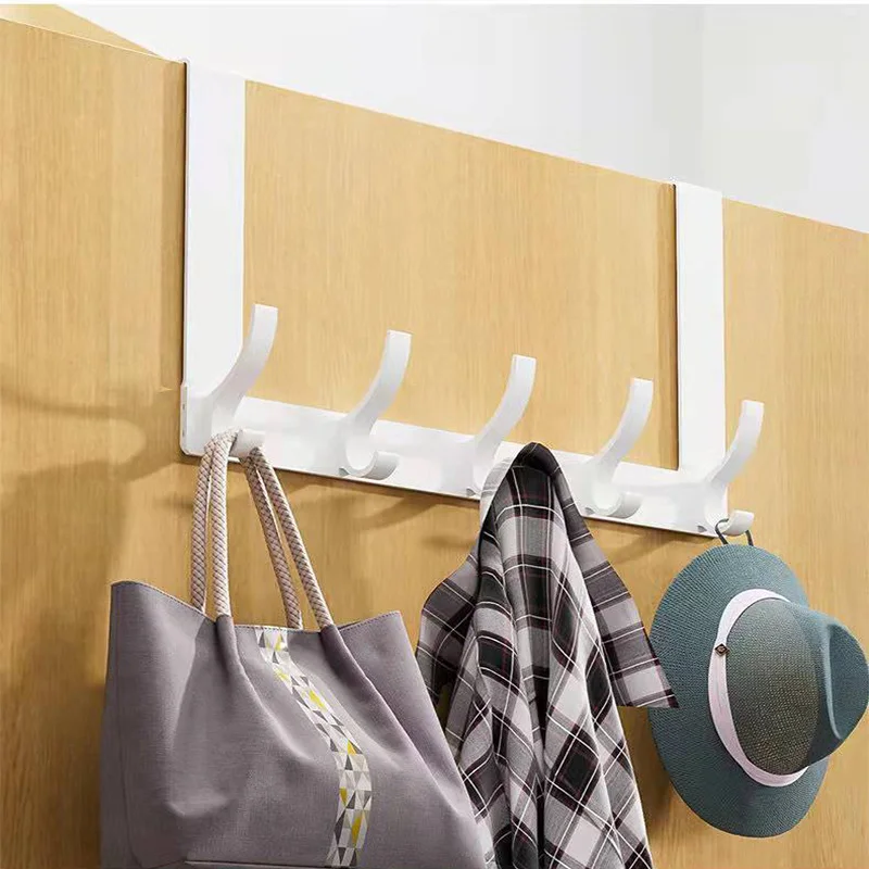 Ganchos sobre la puerta del hogar, organizador de baño, perchero para ropa, abrigo, sombrero, toalla, colgador, accesorios de cocina, soporte para