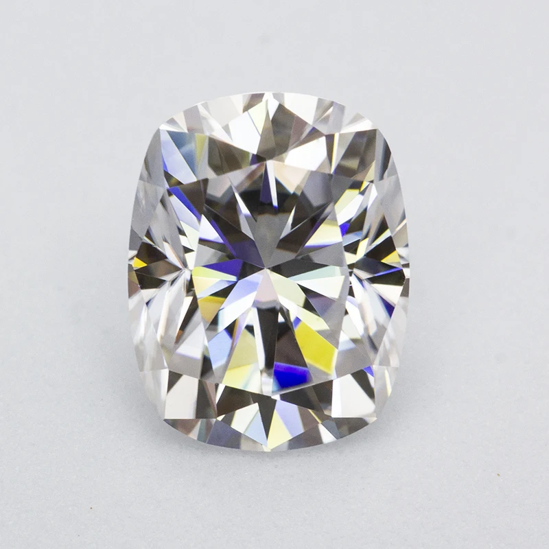 White D Color Cushion Cut Moissanite Stone with Certificate 1.0-5.0ct Moissanita Loose Gemstones Pass Diamond Tester with GRA