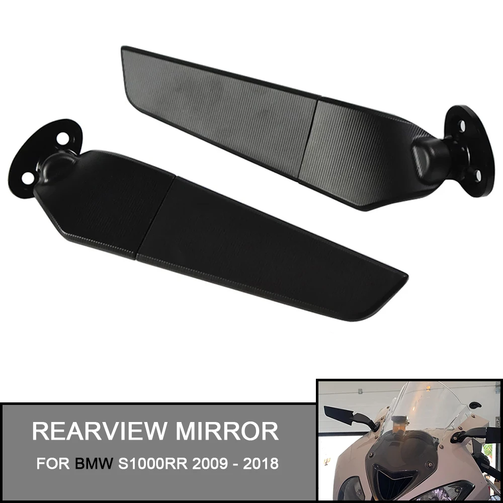 

Motorcycle Side Mirrors Wind Wing Adjustable Rotating Rearview Mirror For BMW S1000RR S1000 RR S 1000RR 2009-2017 2018