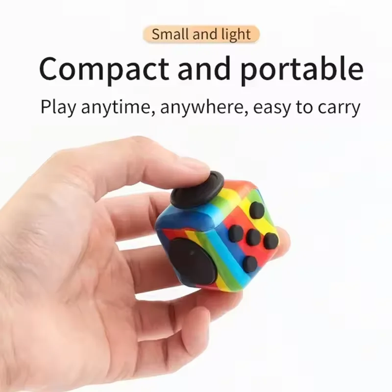 Fidget Cube Spinner do rąk, zabawka dekompresyjna dla autystów, ADHD, zabawki sensoryczne dla dzieci i dorosłych, zabawki antystresowe.