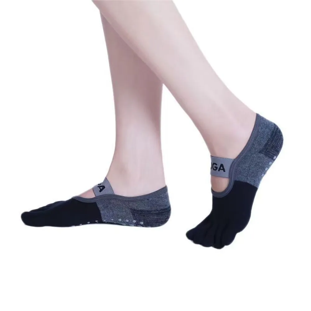 Yoga Socks Non-slip Women\'s Thin Summer Five-finger Socks Non-slip New Fitness Indoor Sports Pilates Socks Wide Straps