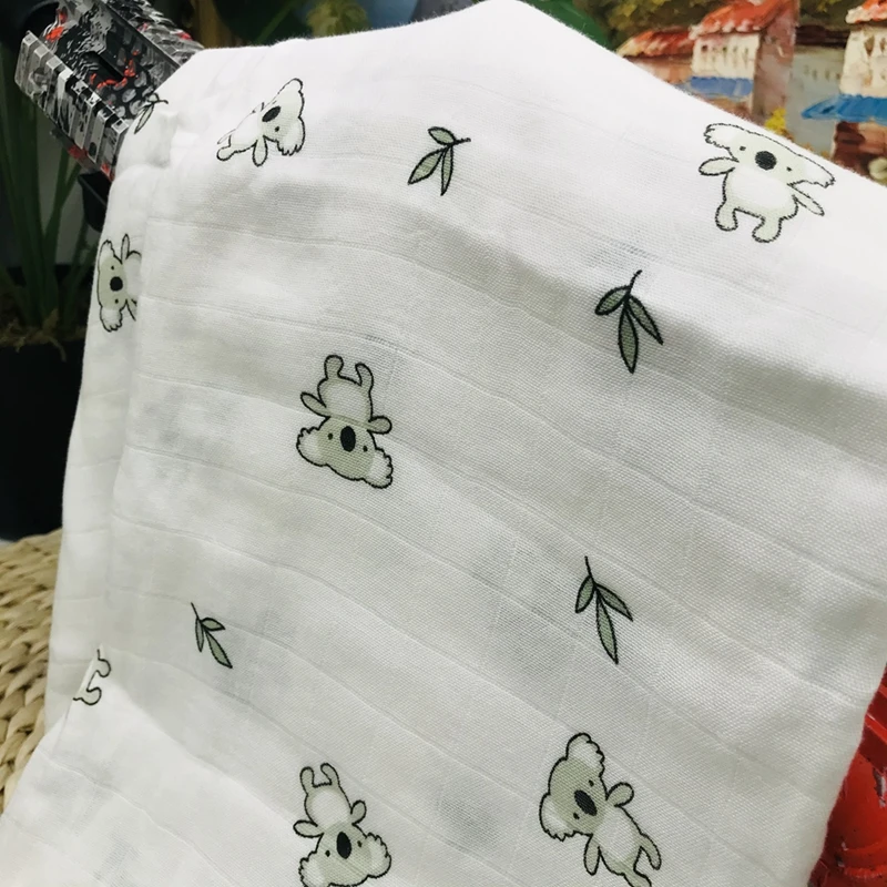 كوالا 120x120 سنتيمتر الخيزران القطن الطفل التقميط لينة الوليد التفاف البطانيات الطفل الشاش قماط بطانية قماط بطانية #4