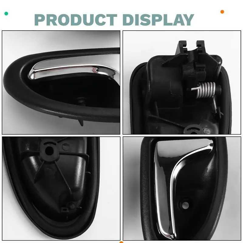 Chrome Door Handle Set(4Pcs) Front Rear Inner For Clio Ii Megane Scenic 96-03 8200915598 8200915599 7700432707 7700432708-X59A