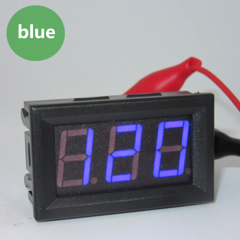 30-500V 0-600V 0.56\'\' Digital Voltmeter calibrate reading DC 3.5-30V DC 0-100V Red Green Blue LED display voltage meter