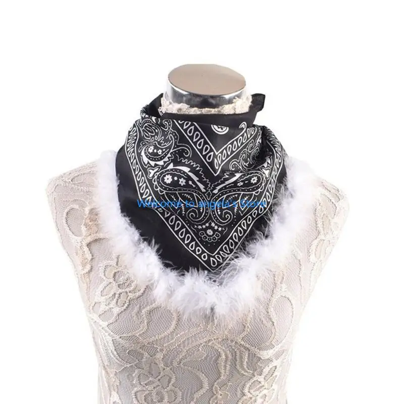 

X4YC Punk Hiphop Square Bandana with Summer Sunproof Hairband for Woman