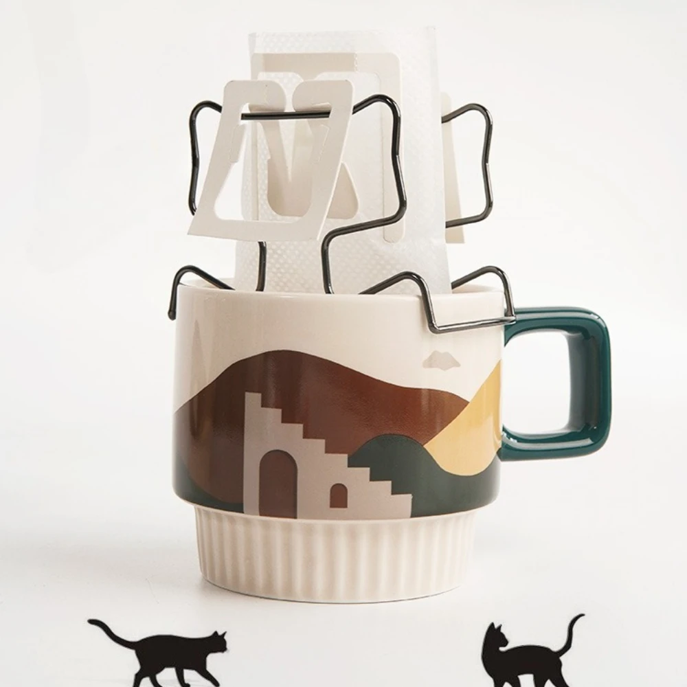 Hanging Ear Coffee Stand Stainless Steel Hand Brewed Coffee Stand Hanging Ear Filter Bag Support Frame Portable and Easy To Use
