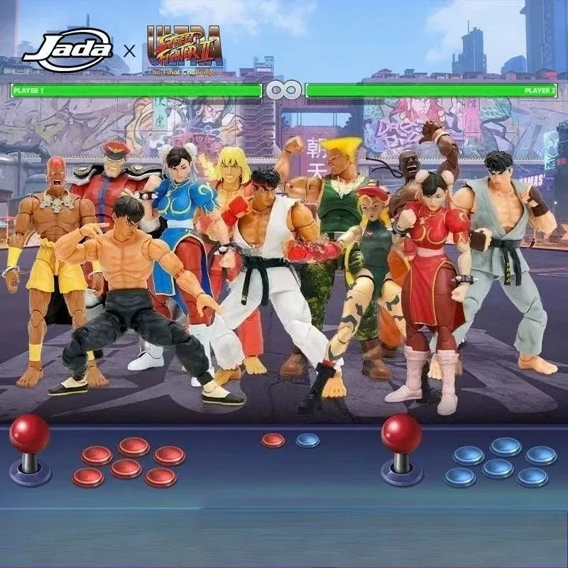 En Stock Jada Toys Ultra Street Fighter II M.Bison Dhalsim violento Ken RYU Chun Li 6 "pulgadas figuras de acción de juguete regalos coleccionables