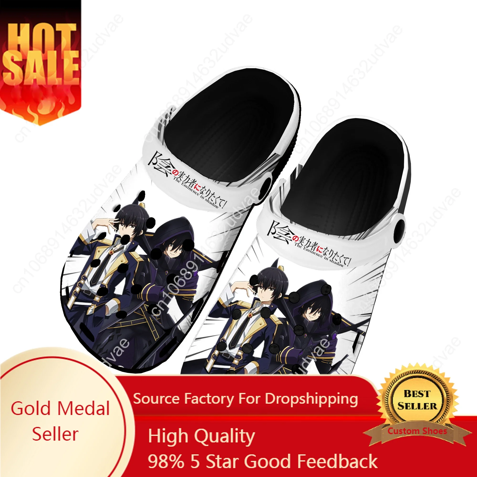 

Anime The Eminence in Shadow Home Clogs Custom Water Shoes Mens Womens Teenager Shoe Garden Clog Breathable Beach Hole Slippers