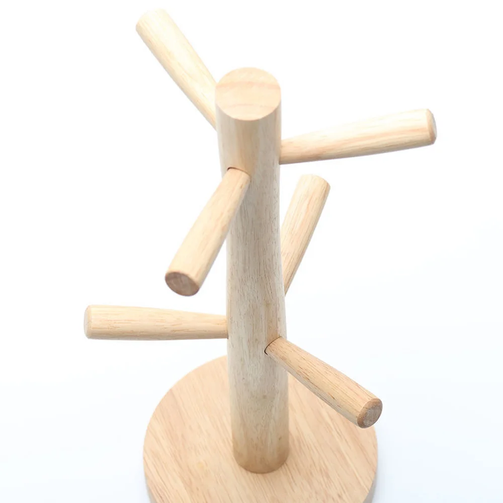 

Деревянная подставка-держатель для кружек VEHO-6 с 6 крючками, настольная вешалка для чашек и кружек, для чая и кофе