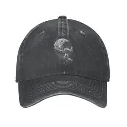 Custom Cotton Crescent Moon Baseball Cap Women Men Adjustable Astronaut Dad Hat Sports