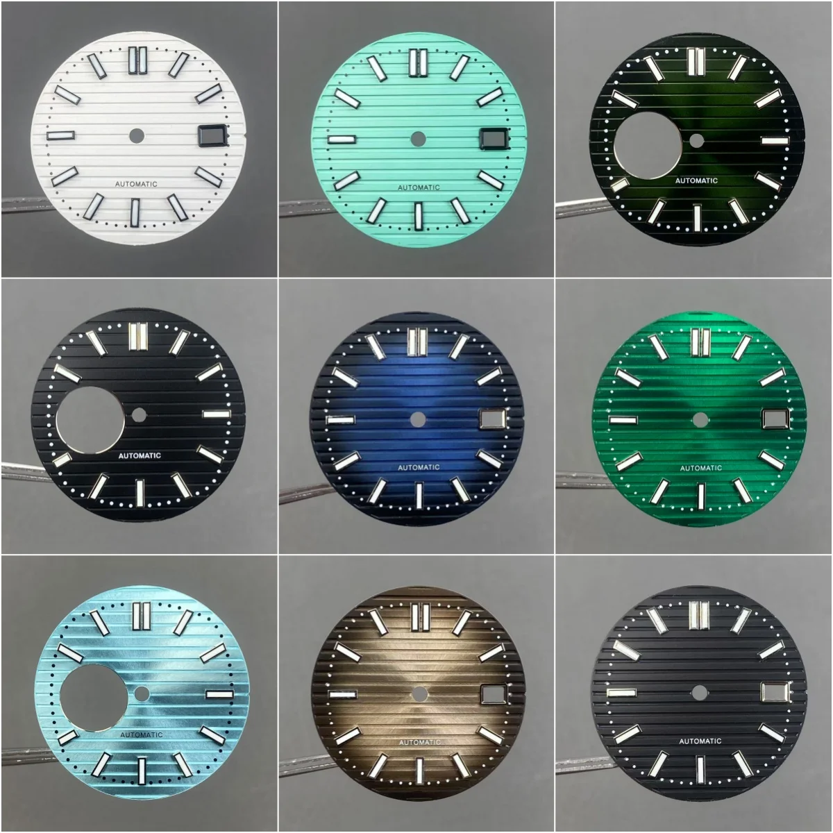 عالية الجودة 30.5 مللي متر NH38 الطلب ل نوتيلوس نمط ساعة الطلب الأخضر مضيئة الهاتفي مناسبة لملحقات الحركة NH35/36/38