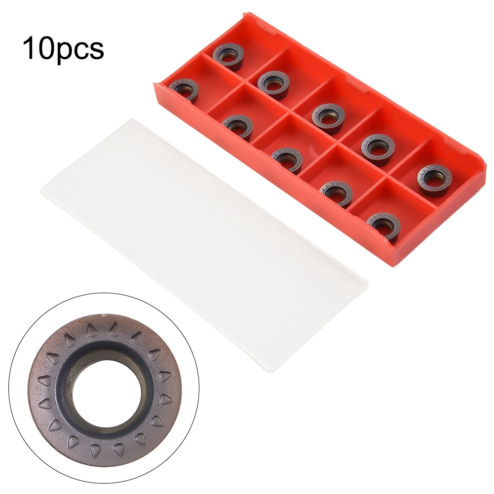 2021 Carbide Insert Turning Tools Internal Lathe Parts RPMT10T3MOE Replacement Round For Blades For Cutting Fluid Channels