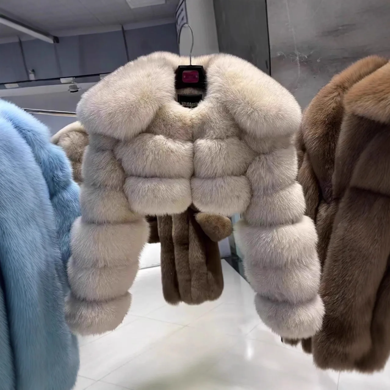 Femmes fausse fourrure renard manteaux vestes col rabattu manteau épais Y2k Streetwear veste travail vêtements d'extérieur automne hiver 2025 manteau court