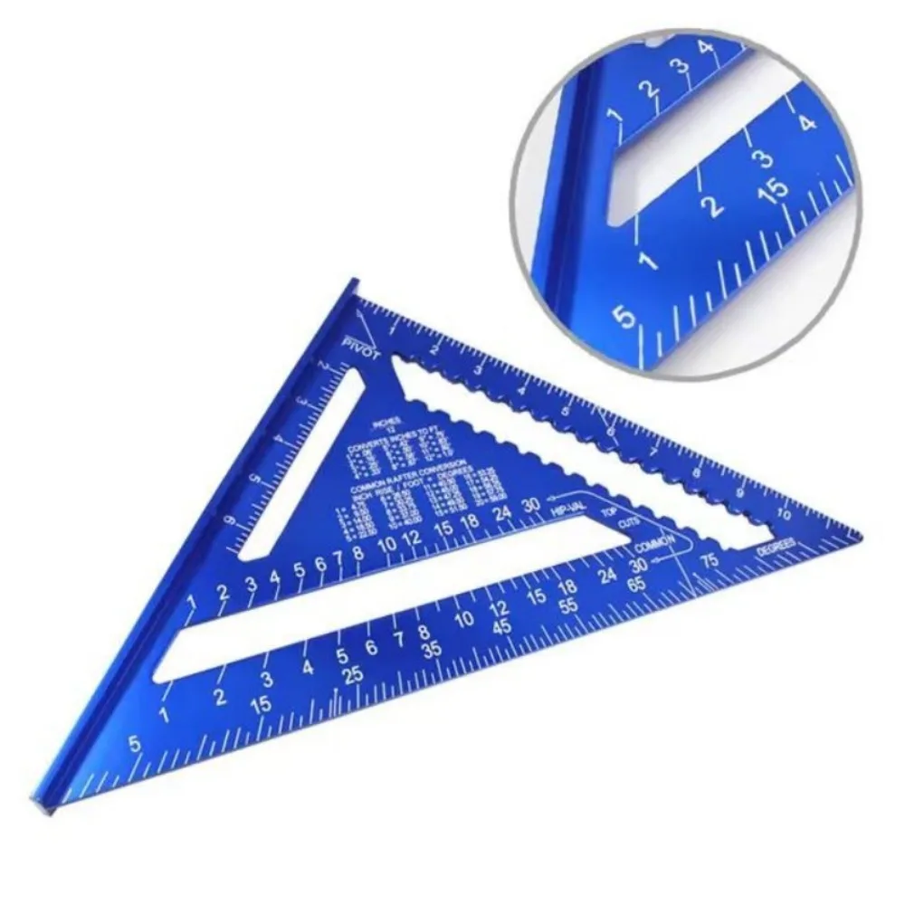 Triángulo de carpintero, herramienta de medición cuadrada para carpintería, ángulo de 90 grados, marcas de medición precisas para proyectos de bricolaje de carpintería