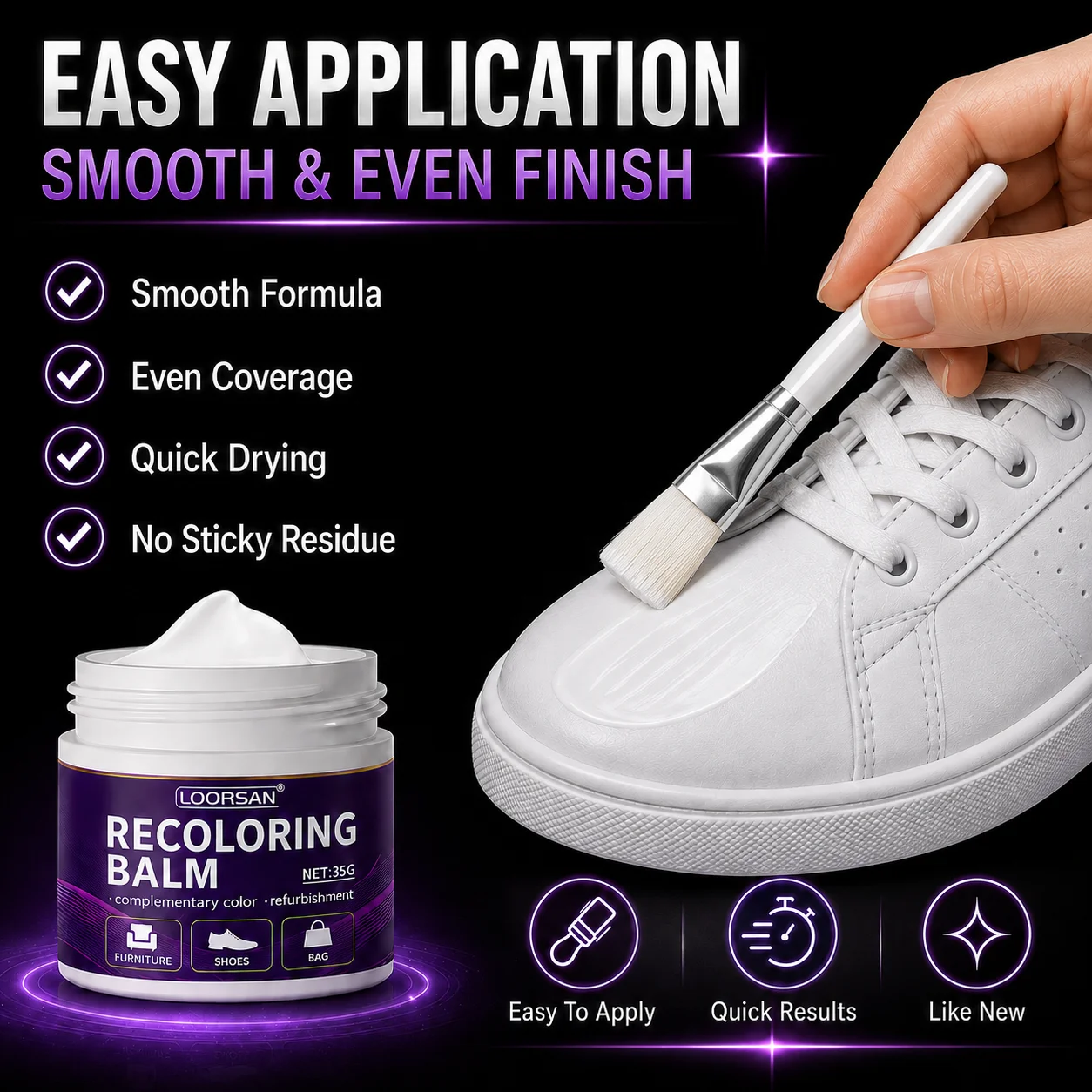 Leather Renovation Paste Leather Color Repair Balm Scuff Recolor For Sneakers Shoes Handbags Sofa Car Leather White Edge Renew